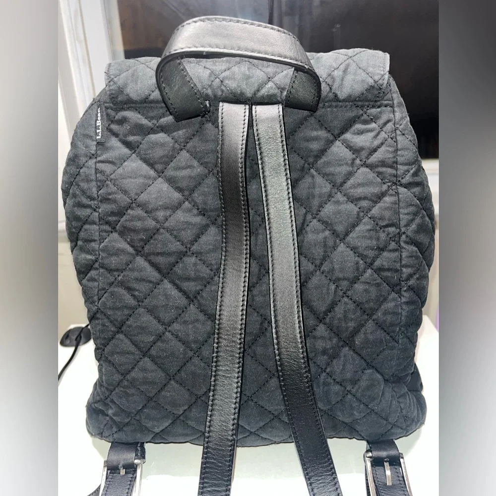 LL Bean Quilted Small Backpack - Picture 2 of 13